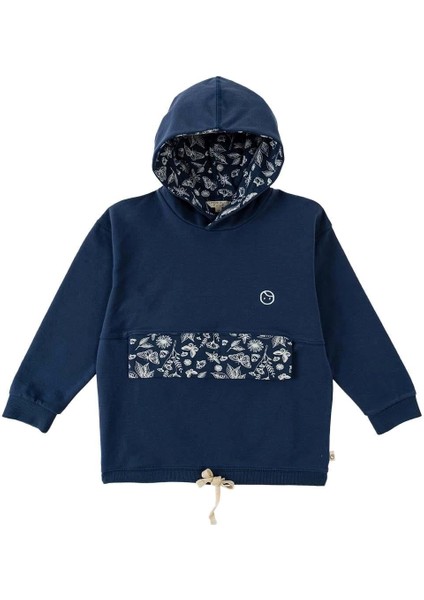 Cepli Kapüşonlu Sweat Çocuk Lacivert Organik Pamuk fiyatları