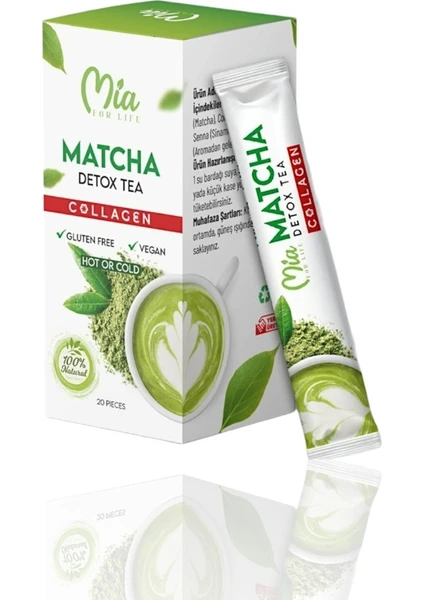 Mia For Life Matcha Detoks Tea Collagen 20 Pieces