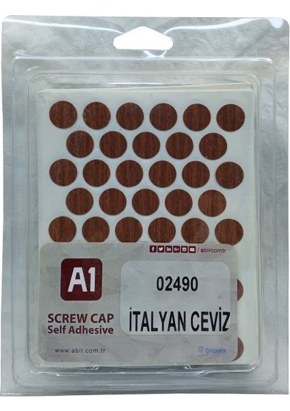 Pvc Yapışkanlı Tapa Desenli 14MM Düz Yüzey Italyan Ceviz (Yld Ent VT055)