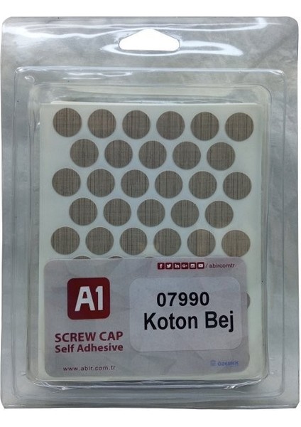 Pvc Yapışkanlı Tapa Desenli 14MM Tekstil Yüzey Koton Bej (Yld Ent VT549)