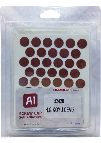 Pvc Yapışkanlı Tapa Düz Renk 14MM High Gloss Koyu Ceviz