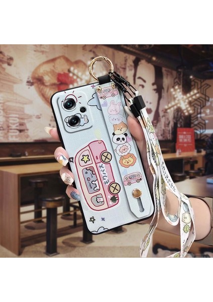 Xiaomi Redmi Note 13 Pro Plus Bileklikli Karikatür Darbeye Dayanıklı Yumuşak Telefon Kılıfı (Yurt Dışından)