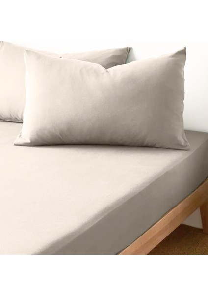 %100 Pamuk 62 Tel (155 TC) Okotex Sertifikalı Tek Kişilik Lastikli Çarşaf Seti 100x200 cm