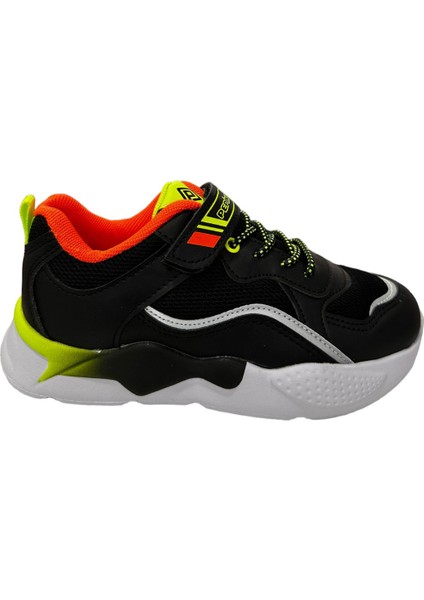 1424 FY23-1424 Spor Ayakkabı Siyah Fosfor Turuncu Siyah Turuncu