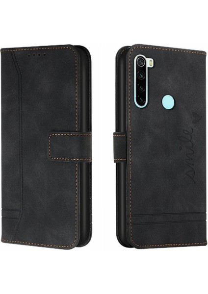 Telefon Kılıfı Için Xiaomi Redmi Not 8 Flip Folio Cüzdan Pu Deri Kart Yuvaları (Yurt Dışından)