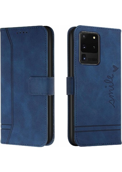Samsung Galaxy S20 Ultra Flip Folio Cüzdan Için Telefon Kılıfı El Kayışı Pu (Yurt Dışından)