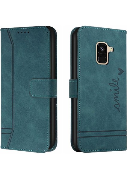 Samsung Galaxy A8 2018 Için Telefon Kılıfı Manyetik Kapatma Flip Folio Cüzdan (Yurt Dışından)
