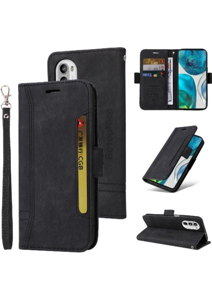 Motorola Moto G82 5g Tpu Deri Manyetik Kart Yuvaları Cüzdan Flip Case (Yurt Dışından)