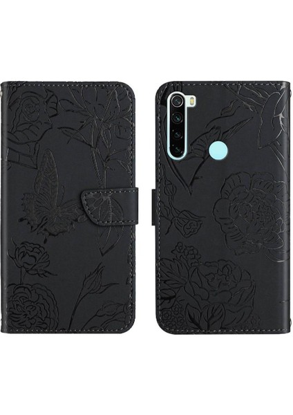 Xiaomi Redmi Not 8 Için Kılıf Darbeye Deri Kılıf Çiçekler ve Pu Flip (Yurt Dışından)