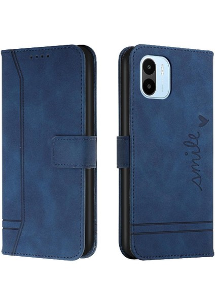 Telefon Kılıfı Için Xiaomi Redmi A1 Manyetik Kapatma Kart Yuvaları Kapak Pu El (Yurt Dışından)