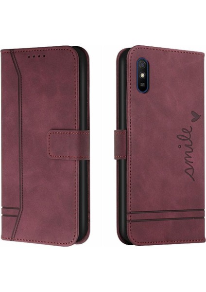 Telefon Kılıfı Için Xiaomi Redmi 9A Kart Yuvaları Kapak Çevirin Folio Cüzdan Manyetik (Yurt Dışından)