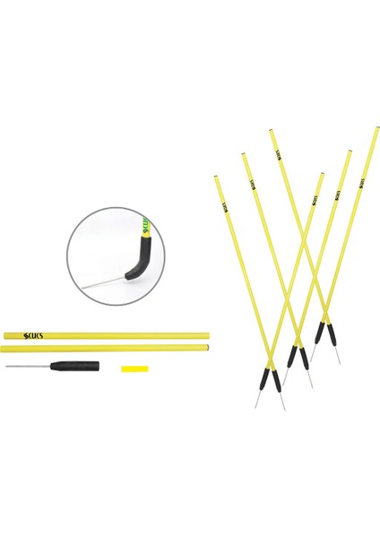 Scucx 1161 Slalom Çubuğu Kauçuk Çivili Set 6lı