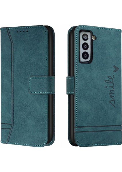 Samsung Galaxy S21 Için Telefon Kılıfı Pu Deri Manyetik Kapatma Flip Folio (Yurt Dışından)