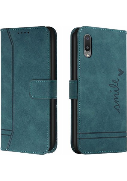 Samsung Galaxy A02 Flip Folio Cüzdan Manyetik Kapatma Pu Için Telefon Kılıfı (Yurt Dışından)