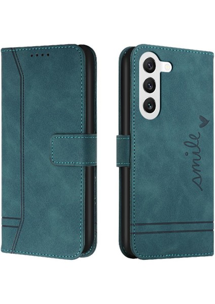 Samsung Galaxy S23 Için Telefon Kılıfı Pu Deri El Kayışı Flip Folio Cüzdan (Yurt Dışından)