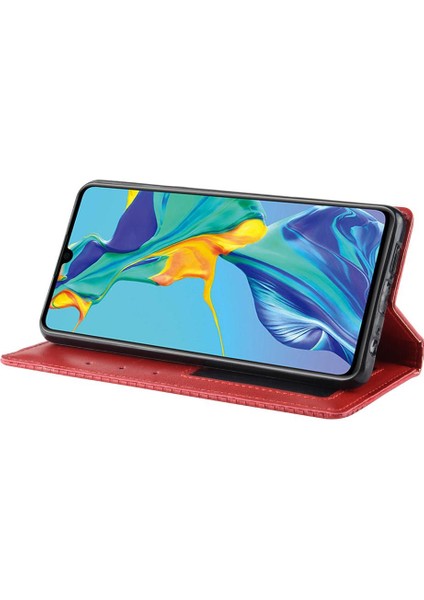 Huawei P30 Cüzdan Pu Deri Manyetik Kapatma Için Kılıf (Yurt Dışından)