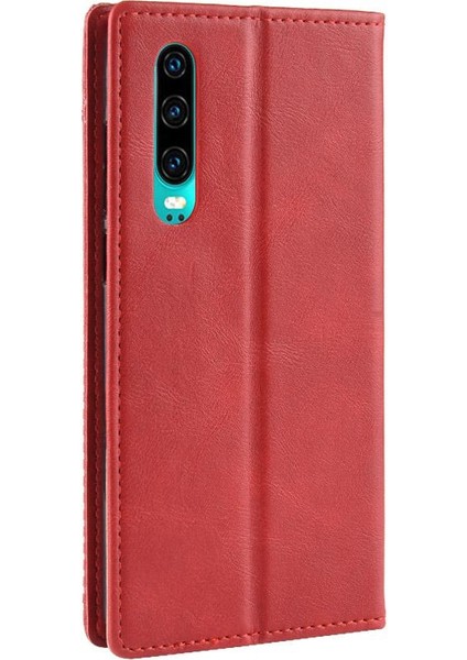 Huawei P30 Cüzdan Pu Deri Manyetik Kapatma Için Kılıf (Yurt Dışından)