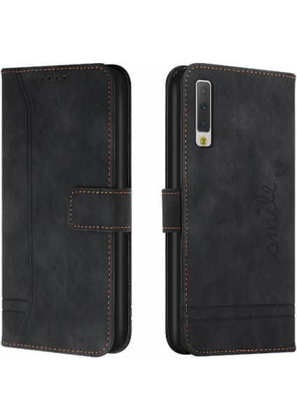 Samsung Galaxy A7 2018 Flip Folio Cüzdan Pu Deri Kart Için Telefon Kılıfı (Yurt Dışından)