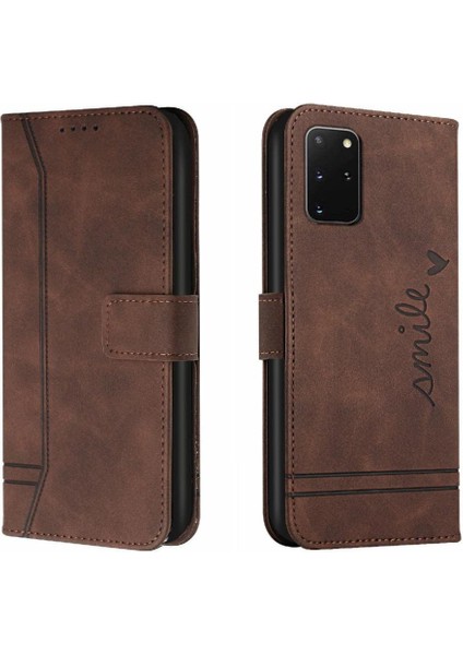 Samsung Galaxy S20 Artı Pu Deri Flip Folio Cüzdan Kart Için Telefon Kılıfı (Yurt Dışından)