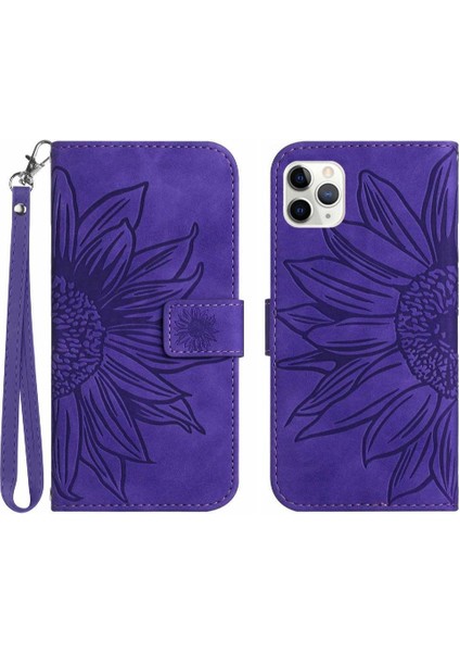 Iphone 11 Için Kılıf Pro Max Flip Cüzdan Telefon Kılıfı ile Lüks Pu Deri (Yurt Dışından)