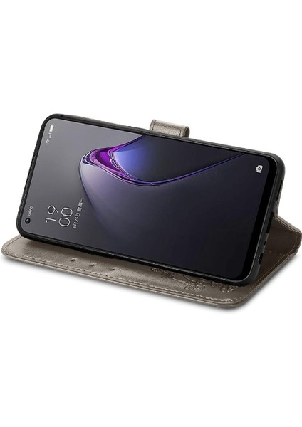 Oppo Oppo 8 Deri Kılıf Kapak Kapak Dört Yapraklı Yonca Kısa Kayış (Yurt Dışından)