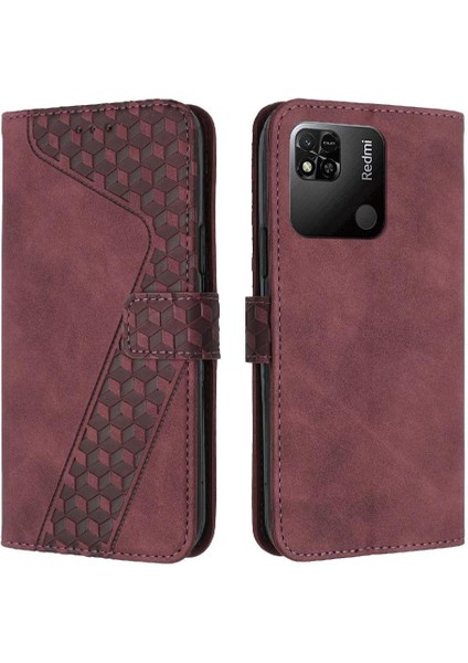 Xiaomi Redmi 9c Kickstand Manyetik Kart Yuvaları Kapak Cüzdan Için Telefon Kılıfı (Yurt Dışından)