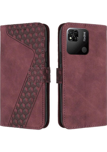 Xiaomi Redmi 9c Kickstand Manyetik Kart Yuvaları Kapak Cüzdan Için Telefon Kılıfı (Yurt Dışından)