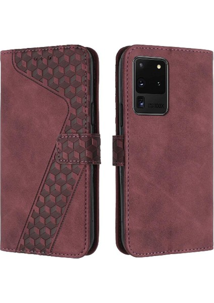Samsung Galaxy S20 Ultra Cüzdan Manyetik Kart Yuvaları Için Telefon Kılıfı Kapak (Yurt Dışından)
