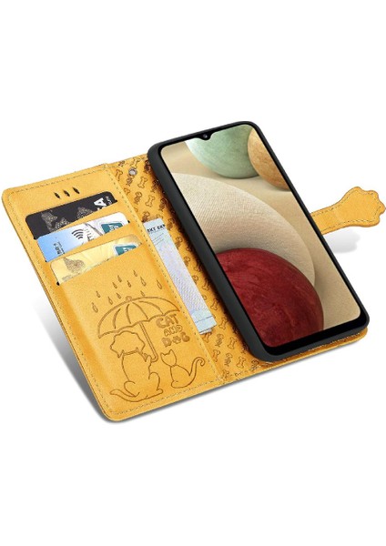 Samsung Galaxy A12 Için Kılıf Kısa Kayış Kapak Kapak Karikatür Hayvanlar Kılıf (Yurt Dışından) fiyatları