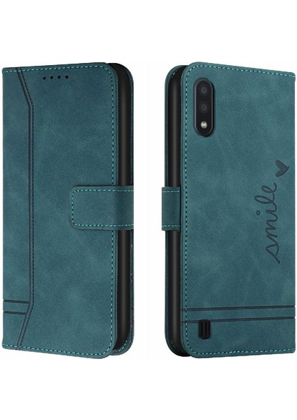 Samsung Galaxy A10 Manyetik Kapatma Flip Folio Cüzdan Pu Için Telefon Kılıfı (Yurt Dışından)