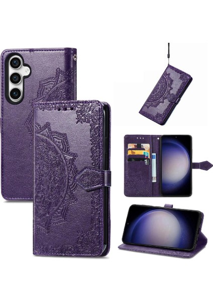 Samsung S23FE Zarif Desen Kapak Çevirin Kılıf Basit (Yurt Dışından) modelleri