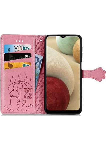 Samsung Galaxy A12 Için Kılıf Kısa Kayış Kapak Kapak Karikatür Hayvanlar Kılıf (Yurt Dışından) modelleri