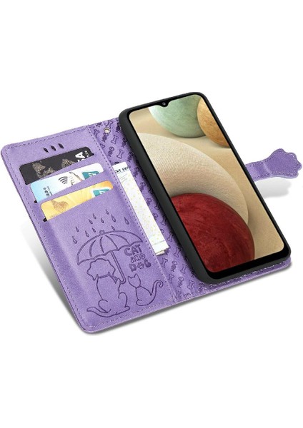 Samsung Galaxy A12 Için Kılıf Kısa Kayış Kapak Kapak Karikatür Hayvanlar Kılıf (Yurt Dışından) modelleri