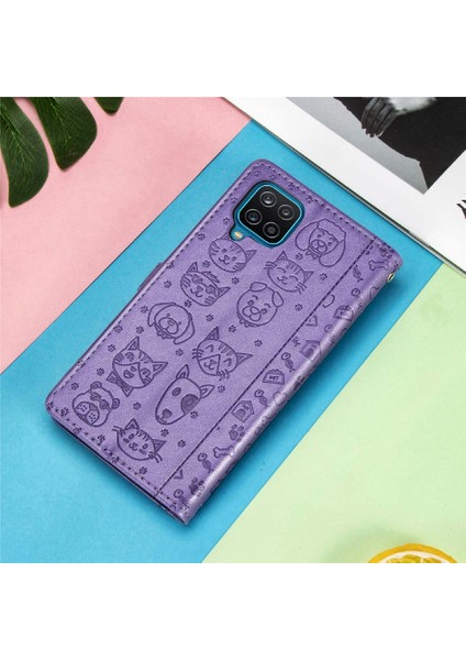 Samsung Galaxy A12 Için Kılıf Kısa Kayış Kapak Kapak Karikatür Hayvanlar Kılıf (Yurt Dışından) fırsatları