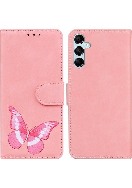 Samsung Galaxy M54 5g Renk Baskılı Kart Yuvaları Kelebek Cüzdan (Yurt Dışından)