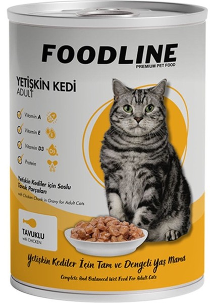 Tavuklu Yetişkin Kedi Konservesi 400 gr