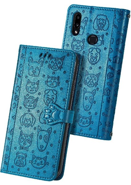 Samsung Galaxy A10S Için Kılıf Kapak Çevirin Darbeye Deri Kılıf Karikatür (Yurt Dışından)