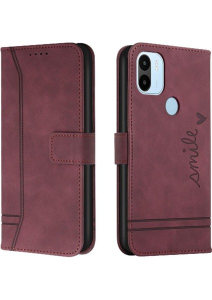 Telefon Kılıfı Için Xiaomi Redmi A1 Artı El Kayışı Çevirme Folyo Cüzdan Kart Pu (Yurt Dışından)