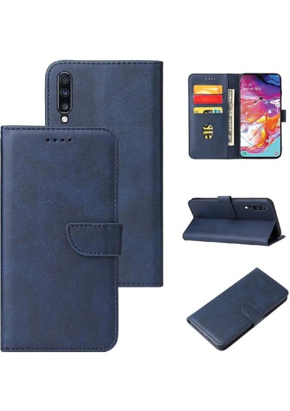 Samsung Galaxy A70 Kart Ekleme Manyetik Karbon Fiber Kart ile Kılıf (Yurt Dışından)