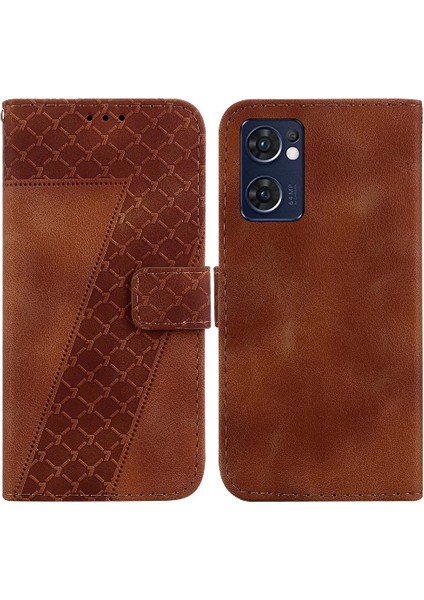 Oppo Phone 7 5g Flip Folio Kapak Için Telefon Kılıfı Pu Deri Kart Yuvası Cüzdan (Yurt Dışından)