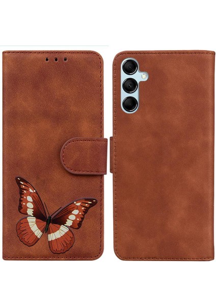 Samsung Galaxy M54 5g Renk Baskılı Kart Yuvaları Kelebek Cüzdan (Yurt Dışından)