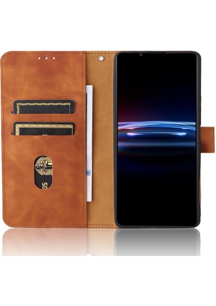 Kart Tutucu Kickstand Tam Koruma ile Sony Xperia Pro-I Için Kılıf (Yurt Dışından) modelleri