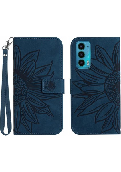 Motorola Kenar 20 Flip Cüzdan Telefon Kılıfı Için Kart Yuvaları Tutucu Pu (Yurt Dışından)