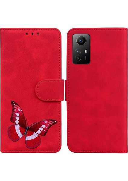 Xiaomi Redmi Not 12S Kart Yuvaları Için Kılıf Cüzdan Renk Baskılı Flip Folio (Yurt Dışından)