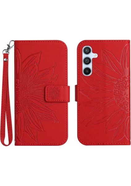 Kart Yuvaları Tutucu ile Samsung Galaxy A15 Için Kılıf Flip Cüzdan Telefon Kılıfı (Yurt Dışından)