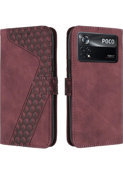 Telefon Kılıfı Için Xiaomi Poco X4 Pro 5g Kart Yuvaları Kapak Flip Folio Cüzdan (Yurt Dışından)