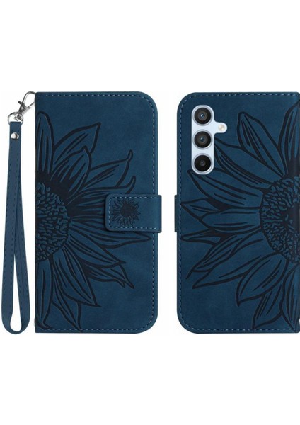 Kart Yuvaları Tutucu ile Samsung Galaxy A15 Için Kılıf Flip Cüzdan Telefon Kılıfı (Yurt Dışından)