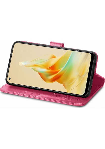 Oppo Oppo 8t 4g Için Kılıf Kısa Kayış Deri Kılıf Dört Yapraklı Yonca Flip (Yurt Dışından) fiyatları