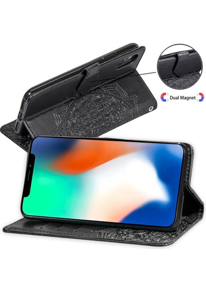 Iphone x Kılıf Zarif Desen Kapak Kapak Basit (Yurt Dışından)