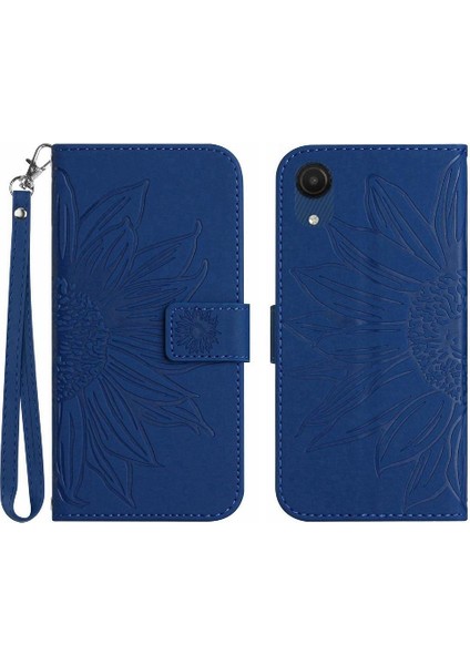 Kart Yuvaları Tutucu Lüks Pu Deri ile Samsung Galaxy A03 Çekirdek (Yurt Dışından)